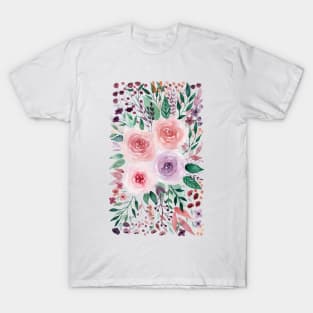 Colorful watercolor flowers T-Shirt